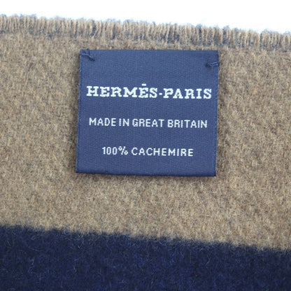 Hermes Sangrur Abukul 100% Cashmere Jacquard Large Shawl Scarf With Fringe