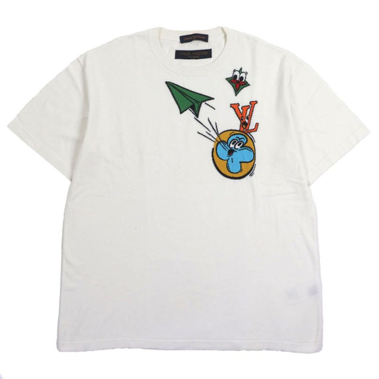  Louis Vuitton 23SS Hon97w 100% Cotton Monogram Comix Crew Neck Short Sleeve