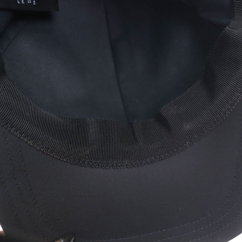 Prada 2hc274 Re-nylon Nylon Leather Use Triangle Logo Plate Hat Black XL Made