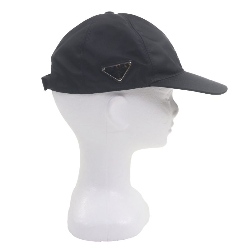 Prada 2hc274 Re-nylon Nylon Leather Use Triangle Logo Plate Hat Black XL Made