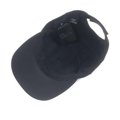 Prada 2hc274 Re-nylon Nylon Leather Use Triangle Logo Plate Hat Black XL Made