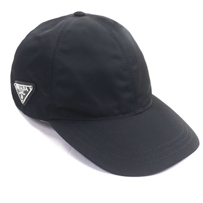 Prada 2hc274 Re-nylon Nylon Leather Use Triangle Logo Plate Hat Black XL Made