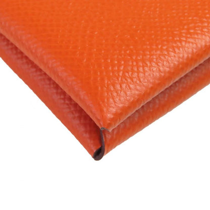 Hermes Calvi Vaux Epson Brick Silver Hardware Business Card Holder Card Case