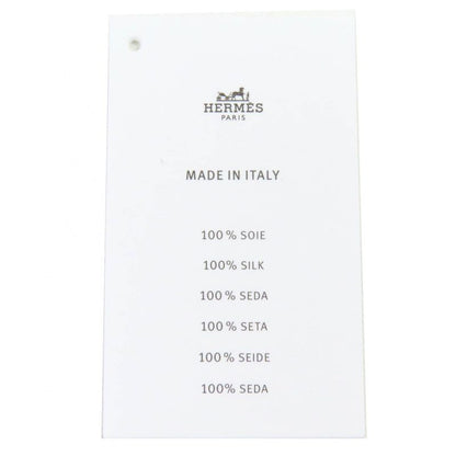 Hermes Grenelle Exlibris Barrette 100% Silk With Silver Hardware Ribbon Hair