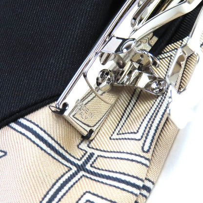 Hermes Grenelle Exlibris Barrette 100% Silk With Silver Hardware Ribbon Hair