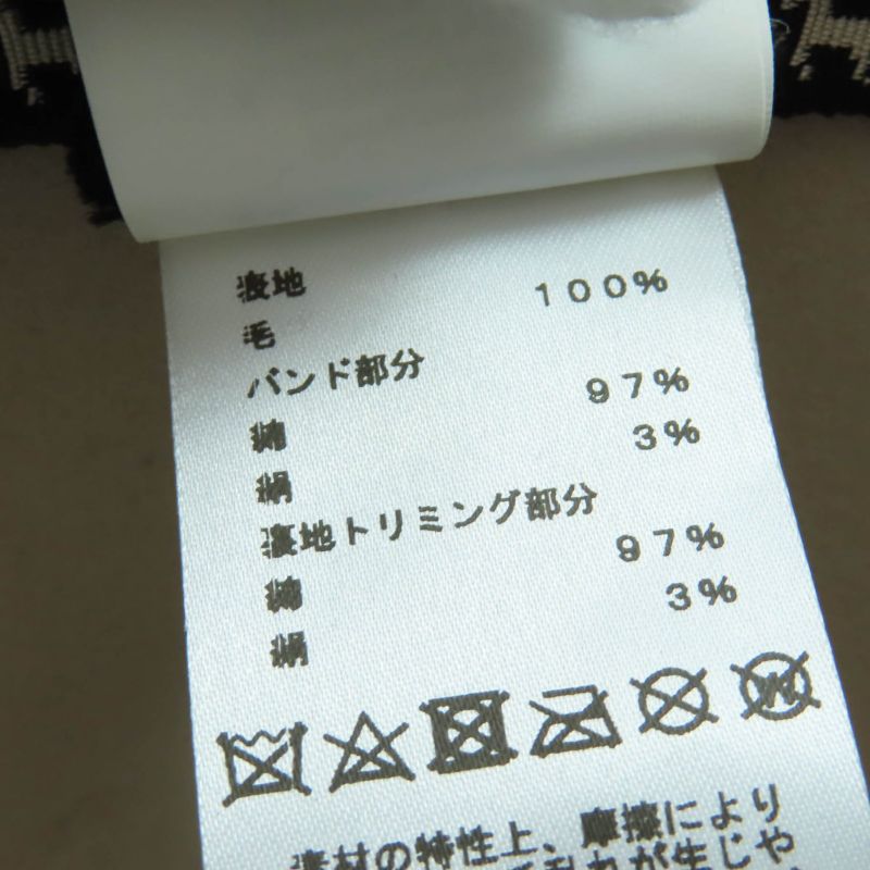 Hermes Betty Wool Cotton Horse Design Ribbon Tape Fedora Hat Light Gray 59 Made