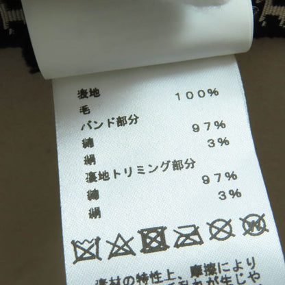 Hermes Betty Wool Cotton Horse Design Ribbon Tape Fedora Hat Light Gray 59 Made