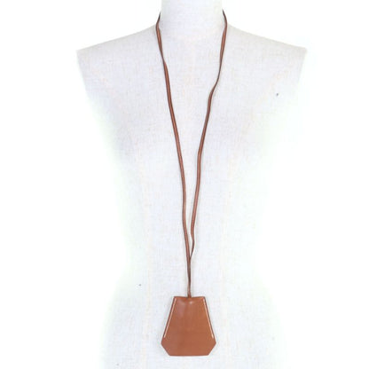 Hermes Vintage Margiela Period Leather Clochette Necklace Pendant Accessory