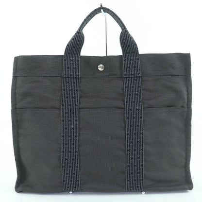 Hermes Yale Line MM Serie Hardware Canvas Tote Handbag Gray Made In France Women