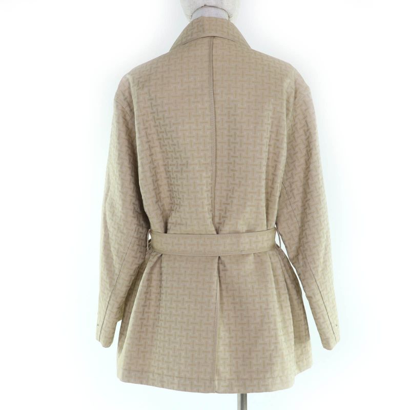 Hermes 22AW 2h0117dp Cotton Rayon Silver Hardware Serie Button H Mosaic With