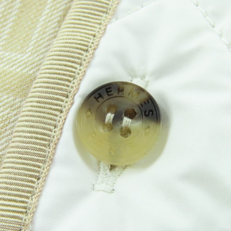 Hermes 22AW 2h0117dp Cotton Rayon Silver Hardware Serie Button H Mosaic With