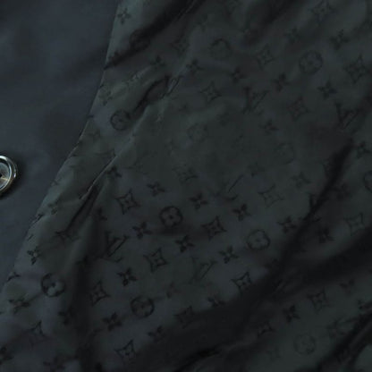 Louis Vuitton Wool Mohair Lined Monogram Logo Button Jacket Black 34 Made In