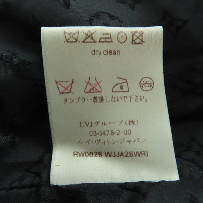 Louis Vuitton Wool Mohair Lined Monogram Logo Button Jacket Black 34 Made In