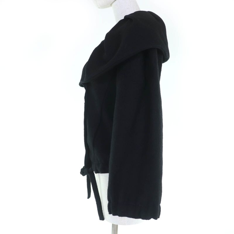 Louis Vuitton Wool Mohair Lined Monogram Logo Button Jacket Black 34 Made In