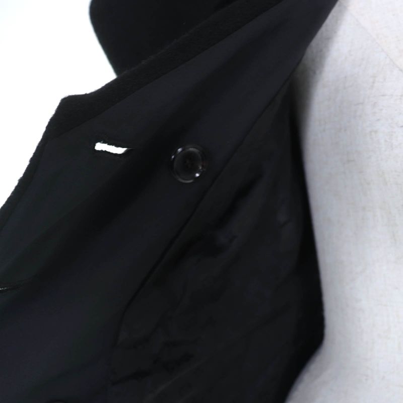 Louis Vuitton Wool Mohair Lined Monogram Logo Button Jacket Black 34 Made In