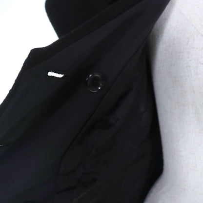 Louis Vuitton Wool Mohair Lined Monogram Logo Button Jacket Black 34 Made In