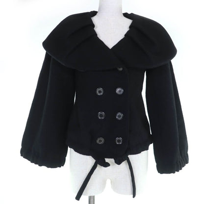 Louis Vuitton Wool Mohair Lined Monogram Logo Button Jacket Black 34 Made In