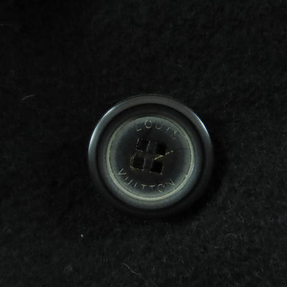 Louis Vuitton Wool Mohair Lined Monogram Logo Button Jacket Black 34 Made In