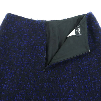 CHANEL Vintage 02A P20280 Mohair Mix Jacket With Coco Mark And Owl Button