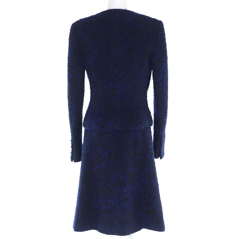 CHANEL Vintage 02A P20280 Mohair Mix Jacket With Coco Mark And Owl Button