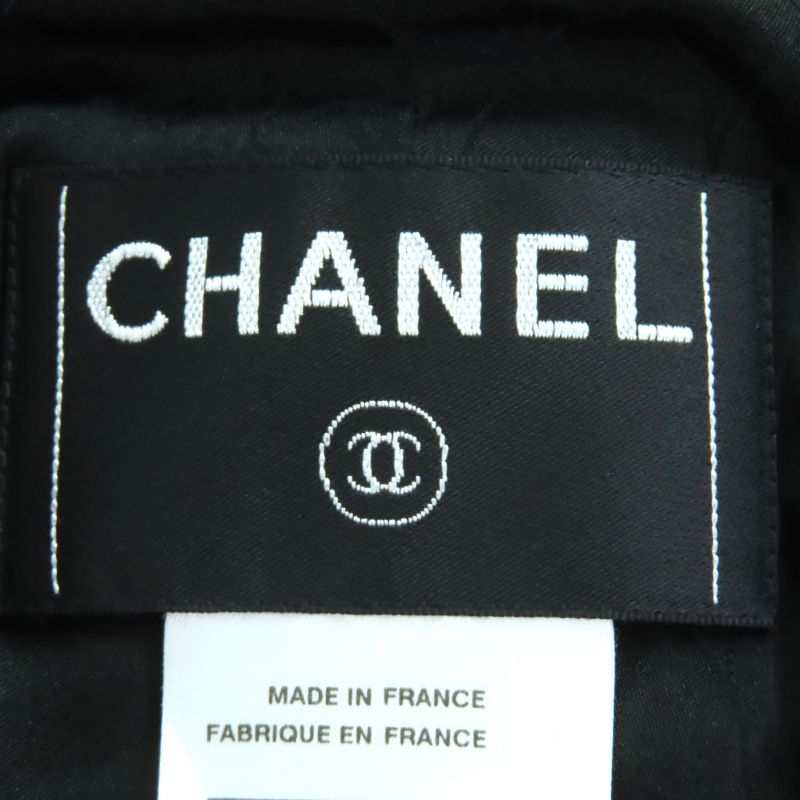 CHANEL Vintage 02A P20280 Mohair Mix Jacket With Coco Mark And Owl Button