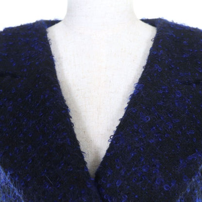 CHANEL Vintage 02A P20280 Mohair Mix Jacket With Coco Mark And Owl Button