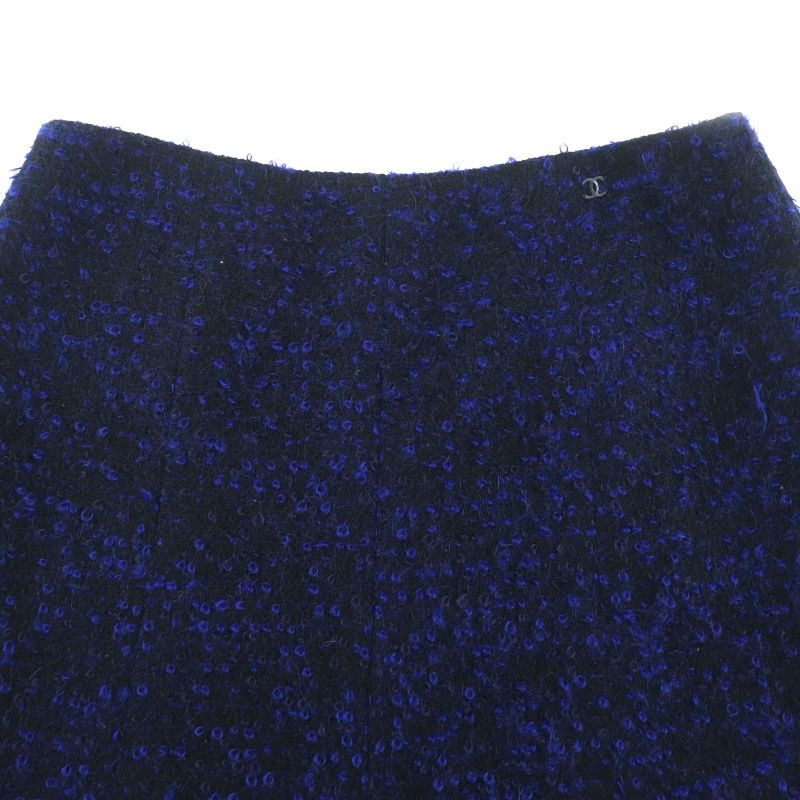 CHANEL Vintage 02A P20280 Mohair Mix Jacket With Coco Mark And Owl Button