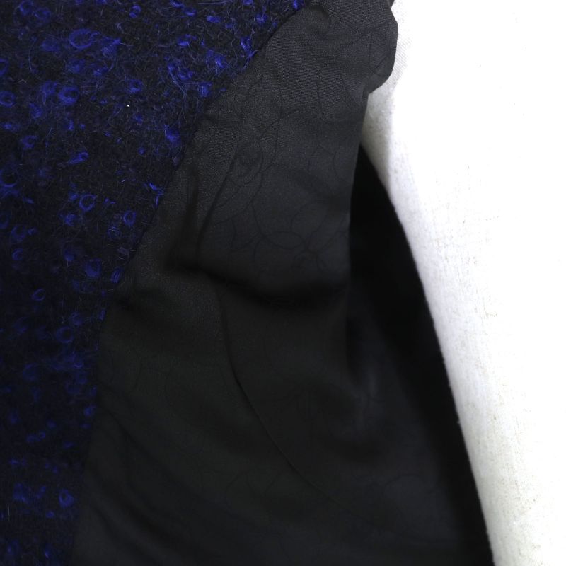 CHANEL Vintage 02A P20280 Mohair Mix Jacket With Coco Mark And Owl Button