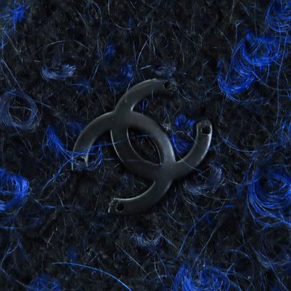 CHANEL Vintage 02A P20280 Mohair Mix Jacket With Coco Mark And Owl Button