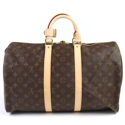 Louis Vuitton M41428 Monogram Keepall 45 Travel Bag With Keys And Cadenas Brown