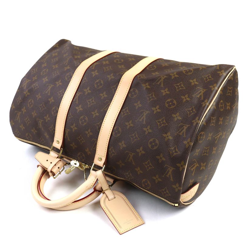 Louis Vuitton M41428 Monogram Keepall 45 Travel Bag With Keys And Cadenas Brown