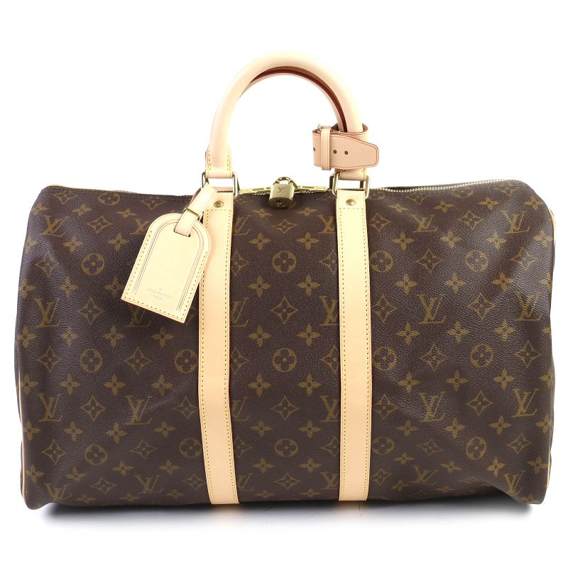 Louis Vuitton M41428 Monogram Keepall 45 Travel Bag With Keys And Cadenas Brown
