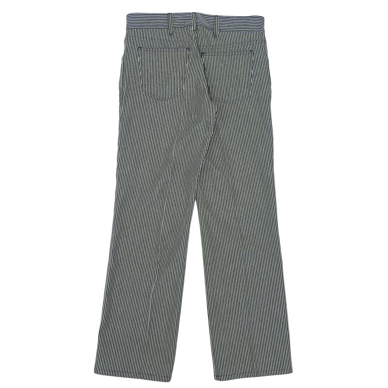 Celine N988098v Cotton Hickory Stripe Flared Denim Pants Navy White 27 Made In