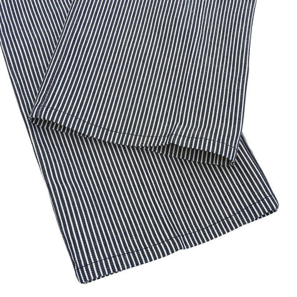 Celine N988098v Cotton Hickory Stripe Flared Denim Pants Navy White 27 Made In