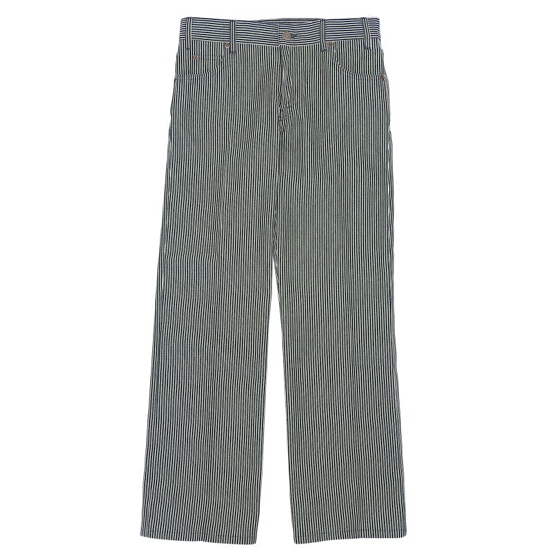 Celine N988098v Cotton Hickory Stripe Flared Denim Pants Navy White 27 Made In