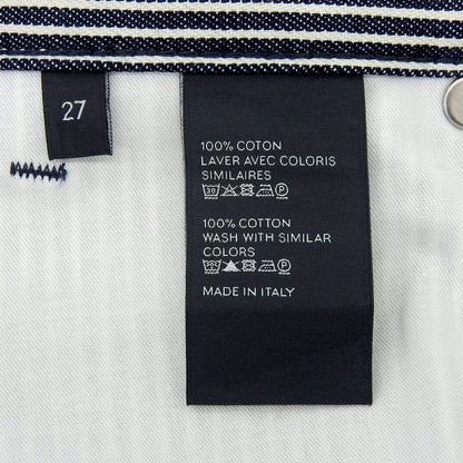 Celine N988098v Cotton Hickory Stripe Flared Denim Pants Navy White 27 Made In