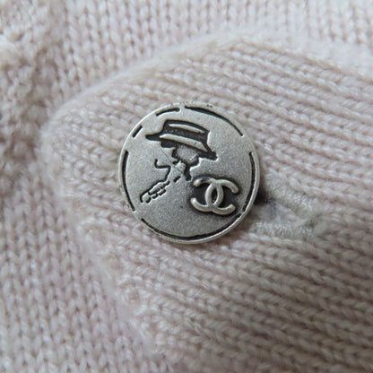 CHANEL Vintage 06C P27653v20072 100% Cashmere Coco Mark Sequin Embroidery Knit