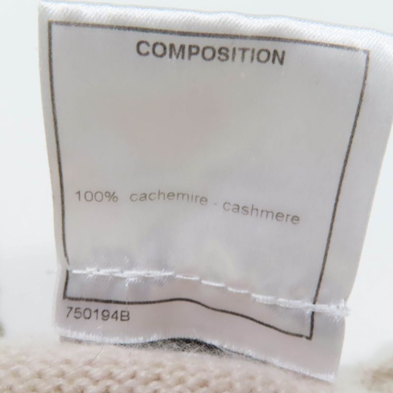 CHANEL Vintage 06C P27653v20072 100% Cashmere Coco Mark Sequin Embroidery Knit