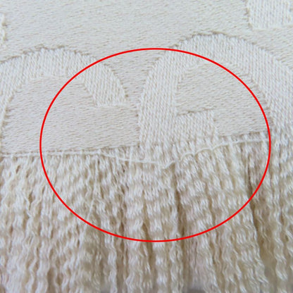 Gucci 795551 Wool Silk GG Jacquard Large Blanket Shawl Beige 135 X 180cm