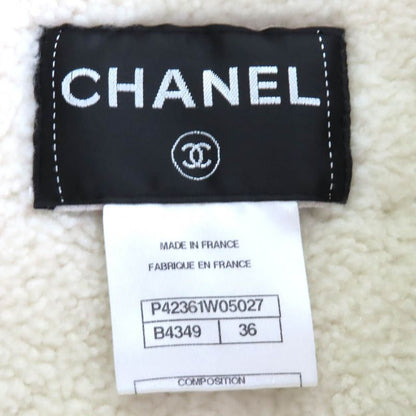 CHANEL P42361 Mouton Cowhide Leather Use Hooded Coco Mark Toggle Button Mouton