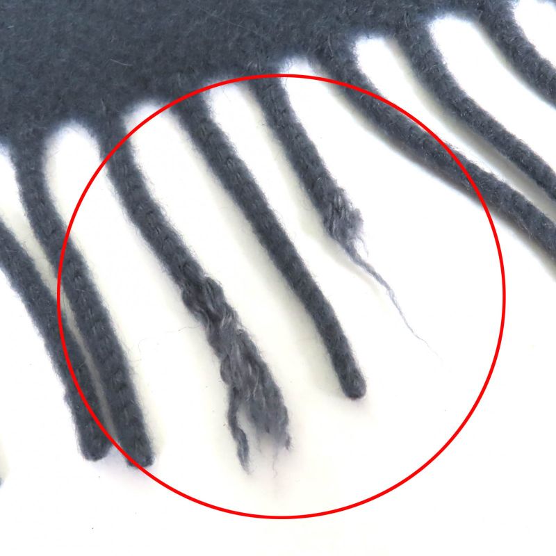 Hermes 100% Cashmere Logo Embroidery Fringe Super Large Shawl