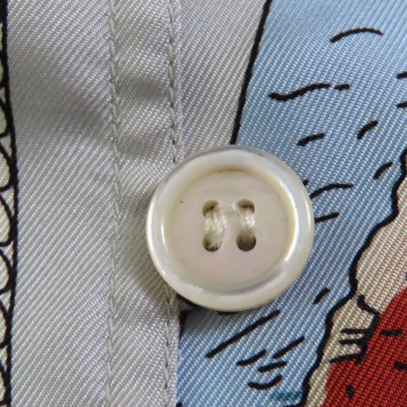 Hermes Vintage Mont Saint Michel MONT Sainct Michel 100% Silk All Over Pattern