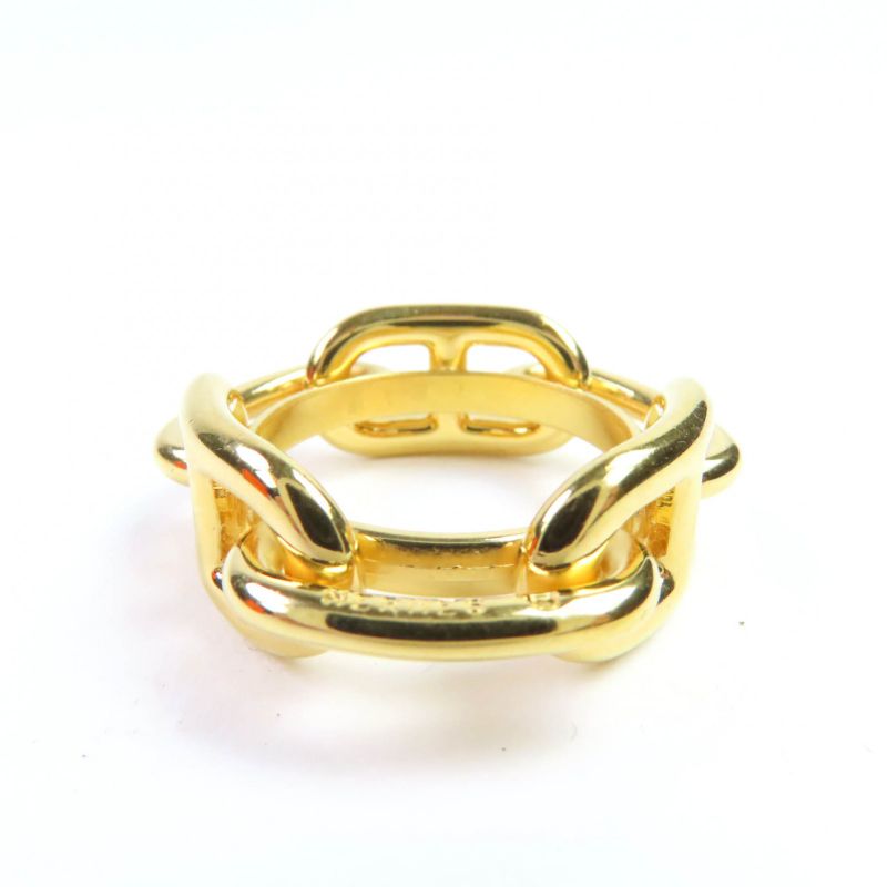 Hermes Lugate Chaine D'ancre GP Scarf Clasp Scarf Ring Gold With Box Ladies