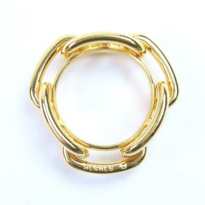 Hermes Lugate Chaine D'ancre GP Scarf Clasp Scarf Ring Gold With Box Ladies