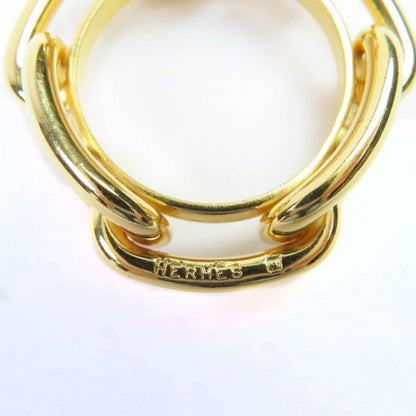 Hermes Lugate Chaine D'ancre GP Scarf Clasp Scarf Ring Gold With Box Ladies