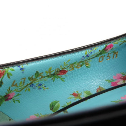 Gucci 474510 GG Marmont Quilted Patent Leather Pumps Black 36.5 With Box Made