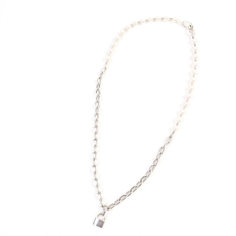 Tiffany & Co Hardware Pearl Lock Bracelet Medium Ag925 Silver With