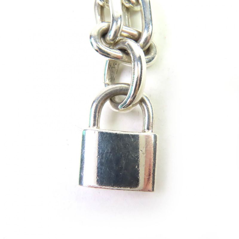 Tiffany & Co Hardware Pearl Lock Bracelet Medium Ag925 Silver With