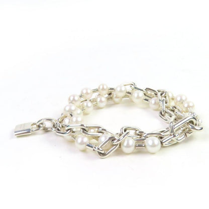 Tiffany & Co Hardware Pearl Lock Bracelet Medium Ag925 Silver With