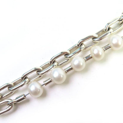 Tiffany & Co Hardware Pearl Lock Bracelet Medium Ag925 Silver With